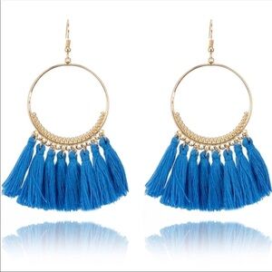 Tassel hoop earrings